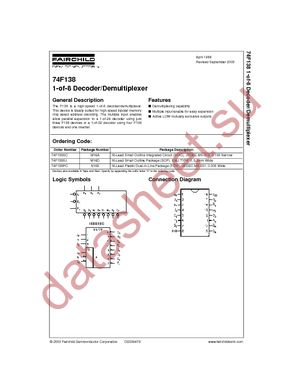 74F138SCX datasheet  